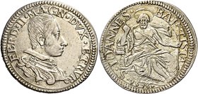 Firenze. Ferdinando II de’Medici 1621-1670. Testone 1636, AR 9,23 g. FERD II MAGN DVX ETRVR Busto corazzato a d. Rv. S IOANNES – BAP TISTA S. Giovanni...