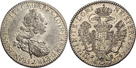 Firenze. Francesco II (III) di Lorena, 1737-1765. Francescone 1747, AR 27,33 g. FRANCISCVS D G R I S A G HIER REX LOTH BAR M D ETR Busto laureato e co...