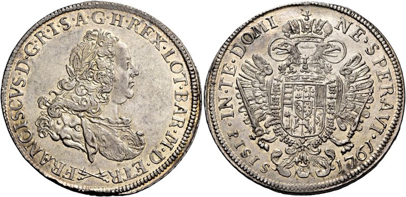 Firenze. Francesco II (III) di Lorena, 1737-1765. Francescone 1761, AR 27,48 g. ...