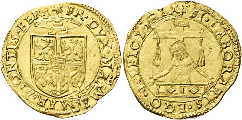 Mantova. Francesco III Gonzaga, 1540-1550. Scudo, AV 3,37 g. Sole raggiante FR D...
