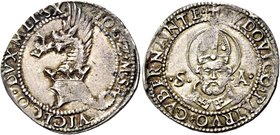 Milano. Gian Galeazzo Maria Sforza, 1476-1494. Reggenza di Ludovico Maria Sforza, 1481-1494. Grosso da 5 Soldi, AR 2,91 g. IO GZ M SF VICECO DVX MLI S...
