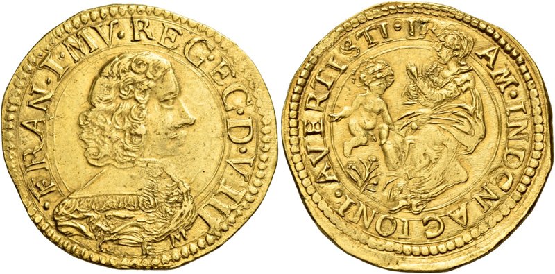 Modena. Francesco I d’Este, 1629-1658. Quadrupla, AV 13,06 g. · FRAN · I · MV · ...