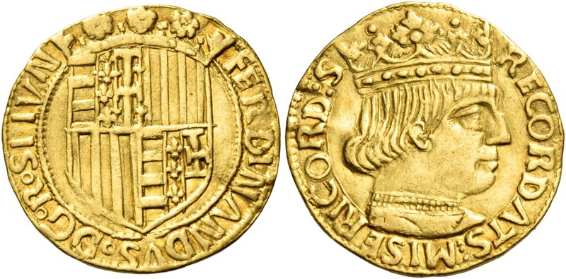 Napoli. Ferdinando I d’Aragona, 1458-1494. Ducato, dal 1458 al 1472, AV 3,45 g. ...
