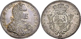 Napoli. Carlo VI d’Asburgo (già III re di Spagna e Napoli, 1707-1711) imperatore, 1711-1734. Ducato da 100 grana 1715, AR 21,89 g. CAR VI – D G ROM IM...