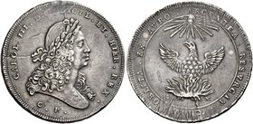 Palermo. Carlo III d’Austria re di Sicilia, 1720-1734 (VI come imperatore del S.R.I. dal 1711). Oncia da 30 tarì 1732, AR 73,62 g. CAROL III D G SICIL...