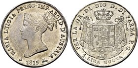 Parma. Maria Luigia d’Austria, 1815-1847. Lira 1815 Milano. Pagani 9. MIR 1095.
Conservazione eccezionale, q.Fdc / Fdc