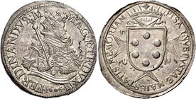 Pisa. Ferdinando I de’Medici, 1587-1608. Tallero 1606, AR 28,59 g. FERDINANDVS M – MAG ETR DVX III Busto corazzato a d., con corona radiata e scettro ...