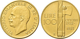 Savoia. Vittorio Emanuele III re d’Italia, 1900-1946. Da 100 lire 1923. Pagani 644. MIR 1116a.
Minimi segnetti, altrimenti migliore di Spl