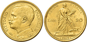 Savoia. Vittorio Emanuele III re d’Italia, 1900-1946. Da 20 lire 1912. Pagani 667. MIR 1126b.
Rara. Migliore di Spl
