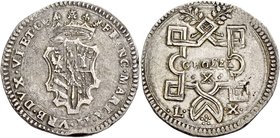 Urbino. Francesco Maria II della Rovere, 1574-1624. Mezzo scudo da 10 grossi, AR 12,45 g. FRANC MARIA IIVRB DVX VI ET C Stemma coronato. Rv. GROSSI / ...