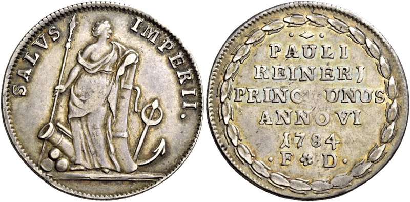 Venezia. Paolo Renier, 1778-1789. Osella anno VI/1784, AR 9,83 g. SALUS – IMPERI...