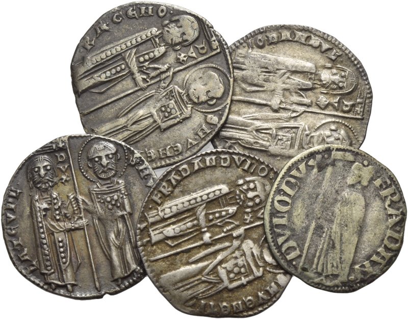 Venezia. Lotto di cinque monete. Ranieri Zeno, 1253-1268. Grosso, AR. Lorenzo Ti...