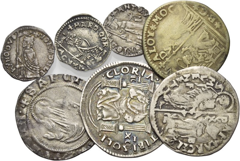 Venezia. Lotto di sette monete. Giovanni Dolfin, 1356-1361. Soldino, AR. Marco C...