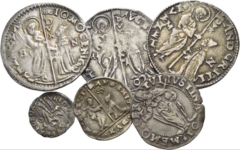 Venezia. Lotto di sei monete. Francesco Foscari, 1423-1457. Soldino, AR. Giovann...