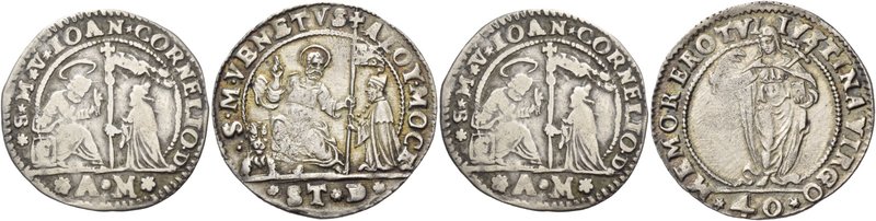 Venezia. Lotto di due monete. Alvise I Mocenigo, 1571-1576. Da 40 soldi, AR. Gio...