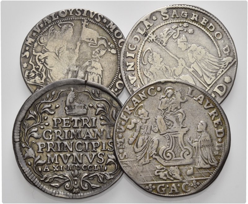 Venezia. Lotto di quattro oselle. Nicolò Sagredo, 1675-1676. Osella anno I (1675...