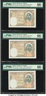 Algeria Banque de l'Algerie 5 Francs 23.8.1941 Pick 77b Five Consecutive Examples PMG Gem Uncirculated 66 EPQ. 

HID09801242017