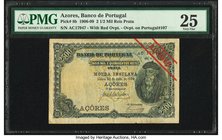 Azores Banco de Portugal 2 1/2 Mil Reis Prata 30.7.1909 Pick 8b PMG Very Fine 25. Tear.

HID09801242017