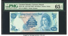 Cayman Islands Currency Board 50 Dollars 1974 (ND 1987) Pick 10a PMG Gem Uncirculated 65 EPQ. 

HID09801242017