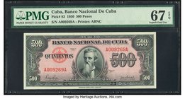 Cuba Banco Nacional de Cuba 500 Pesos 1950 Pick 83 PMG Superb Gem Unc 67 EPQ. 

HID09801242017