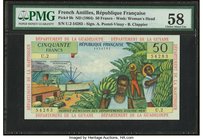 French Antilles Institut d'Emission des Departements d'Outre-Mer 50 Francs ND (1964) Pick 9b PMG Choice About Unc 58. 

HID09801242017