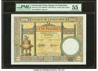 French Indochina Banque de l'Indo-Chine 100 Piastres ND (1936-39) Pick 51d PMG About Uncirculated 55. 

HID09801242017