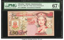 Gibraltar Government of Gibraltar 50 Pounds 1.7.1995 Pick 28 PMG Superb Gem Unc 67 EPQ. 

HID09801242017