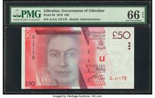 Gibraltar Government of Gibraltar 50 Pounds 1.1.2010 Pick 38 PMG Gem Uncirculated 66 EPQ. 

HID09801242017