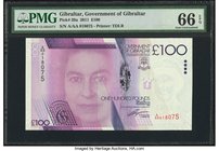 Gibraltar Government of Gibraltar 100 Pounds 1.1.2011 Pick 39a PMG Gem Uncirculated 66 EPQ. 

HID09801242017