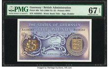 Guernsey States of Guernsey 5 Pounds ND (1969-75) Pick 46b PMG Superb Gem Unc 67 EPQ. 

HID09801242017