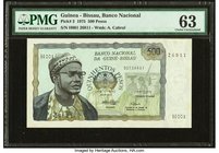 Guinea-Bissau Banco Nacional da Guine-Bissau 500 Pesos 24.9.1975 Pick 3 PMG Choice Uncirculated 63. Minor stains.

HID09801242017