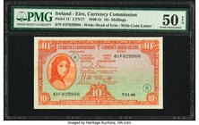 Ireland Currency Commission 10 Shillings 7.11.1940 Pick 1C PMG About Uncirculated 50 EPQ. 

HID09801242017