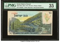 Israel Bank of Israel 50 Lirot 1955 / 5715 Pick 28b PMG Choice Very Fine 35. Annotation.

HID09801242017