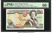 Jersey States of Jersey 50 Pounds ND (2000) Pick 30 PMG Gem Uncirculated 66 EPQ. 

HID09801242017