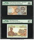 Lesotho Lesotho Monetary Authority 2 Maloti 1979 Pick 1s Specimen PMG Gem Uncirculated 66 EPQ; Mali Banque Centrale 500 Francs ND (1973-84) Pick 12e P...