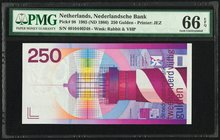 Netherlands Nederlandsche Bank 250 Gulden 25.7.1985 Pick 98 PMG Gem Uncirculated 66 EPQ. 

HID09801242017