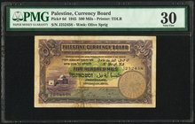 Palestine Palestine Currency Board 500 Mils 15.8.1945 Pick 6d PMG Very Fine 30. Stains are mentioned. 

HID09801242017