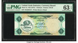 United Arab Emirates Currency Board 1 Dirham ND (1973) Pick 1a PMG Choice Uncirculated 63 EPQ. 

HID09801242017
