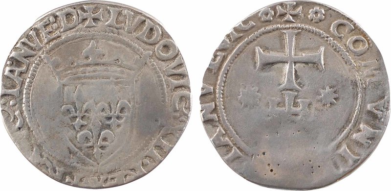 Louis XII, Gênes 2e période, teston d'argent, Gênes
A/+ LVDOVIC': XII: REX: FRA...
