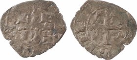 Bretagne (duché de), Charles de Blois, double tournois, s.d. (c.1340) Rennes
A/+ KAROLVS. DVX
Deux mouchetures d'hermine superposées, accostées resp...