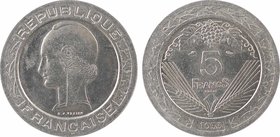 IIIe République, essai de 5 francs par Vézien, 1933 Paris
A/REPUBLIQUE - FRANÇAISE
Tête à gauche de la République, coiffée d'un bonnet phrygien, sou...