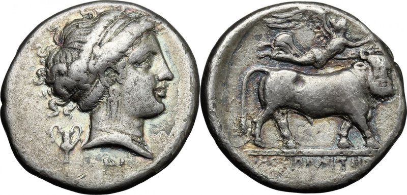 Greek Italy.Central and Southern Campania, Neapolis.AR Didrachm, c. 320-300 BC.D...
