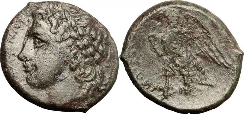 Sicily.Syracuse.Fourth democracy (c. 289-287 BC).AE, 289-287 BC.D/ Head of Zeus ...