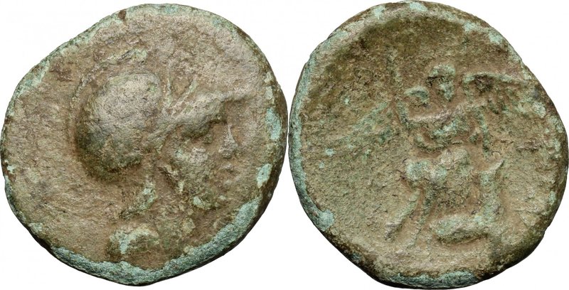 Sicily.Syracuse.Fifth Democracy (214-212 BC).AE 22mm, 214-212 BC.D/ Head of Ares...