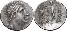 Greek Asia.Bithynia.Nikomedes III, Euergetes (128-94 BC).AR Tetradrachm, 98-97 BC.D/ Head right, diademed.R/ Zeus standing left, holding wreath and sc...