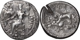 Greek Asia.Cilicia, Tarsos.Mazaios, Satrap (361-334 BC).AR Stater, 361-334 BC.D/ Baaltars seated left, holding eagle set on bunch of grapes and scepte...