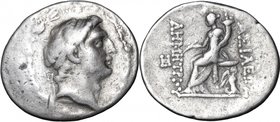 Greek Asia.Syria, Seleucid Kings.Demetrios I Soter (162-150 BC).AR Tetradrachm, Antioch mint, 162-150 BC.D/ Head right, diademed.R/ Tyche seated left,...
