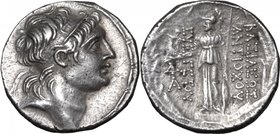 Greek Asia.Syria, Seleucid Kings.Antiochos VII Euergetes (138-129 BC).AR Tetradrachm, Antioch mint, 138-129 BC.D/ Head irght, diademed.R/ Athena stand...