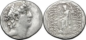 Greek Asia.Syria, Seleucid Kings.Philip I Philadelphos (c. 95-76 BC).AR Tetradrachm, Antioch mint (?).D/ Diademed head right.R/ BAΣIΛEΩΣ / ΦIΛIΠΠOY / ...
