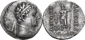 Greek Asia.Baktria, Indo-Greek Kingdoms.Heliokles 145-130 BC.AR Tetradrachm, Pushkalavati mint, 145-130 BC.D/ Bust right, diademed, draped.R/ Zeus sta...